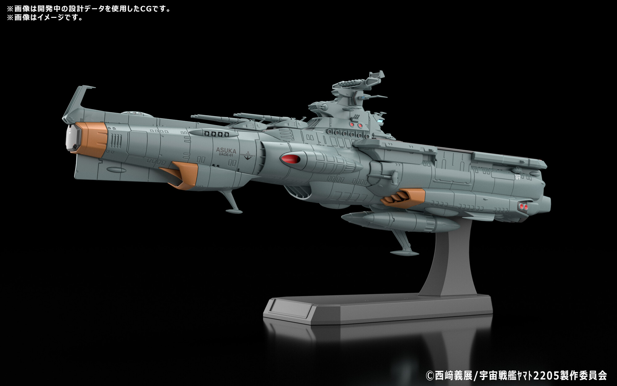 おもちゃ/ぬいぐるみ1/1000バンダイ宇宙戦艦ヤマト2205 ドレッドノート改級補給母艦アスカ